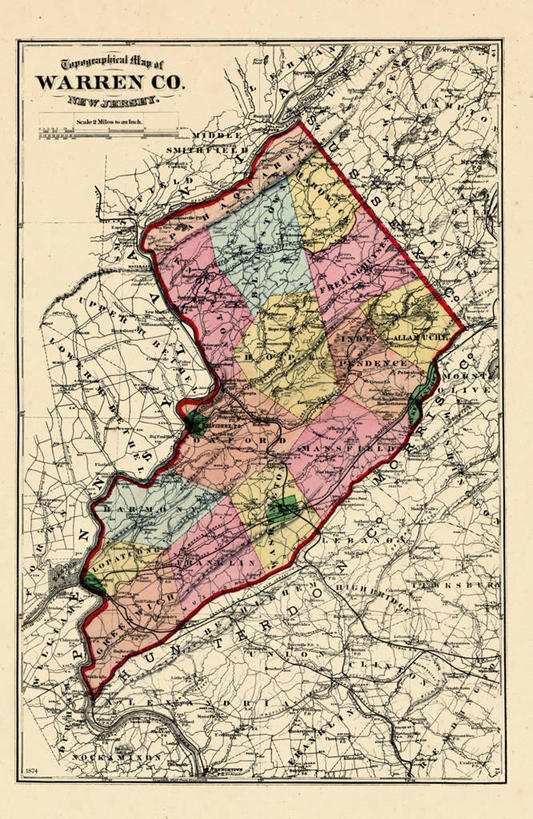 无人,竖图,地图,历史,古董,新泽西,彩图