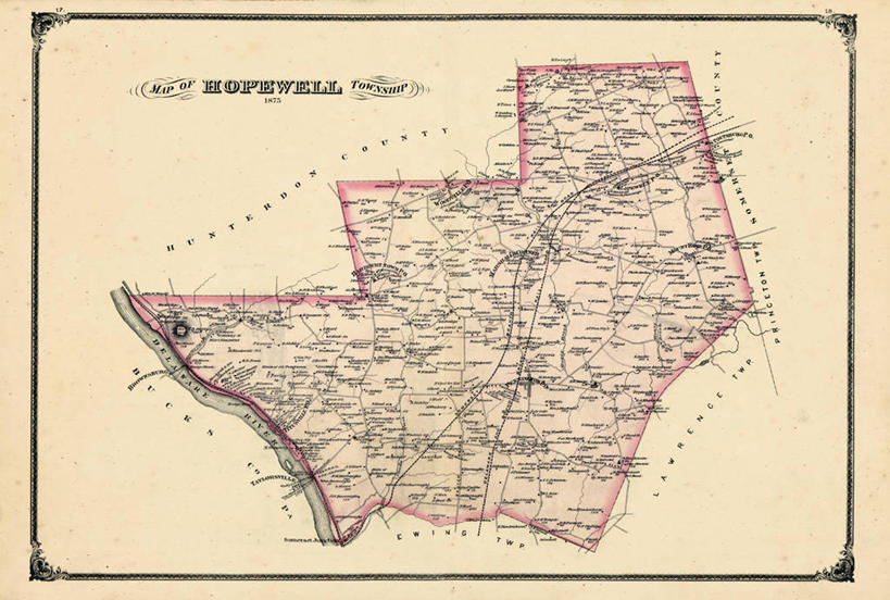 无人,横图,地图,历史,古董,新泽西,彩图