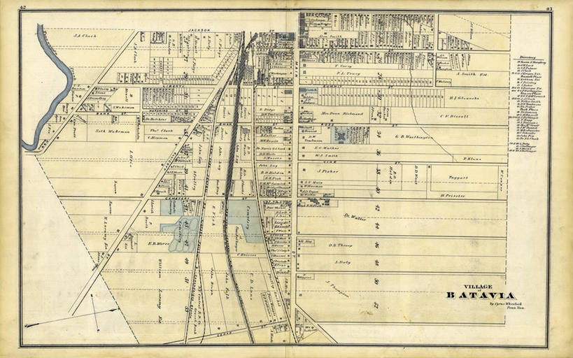 无人,横图,地图,乡村,城镇,历史,古董,纽约州,彩图