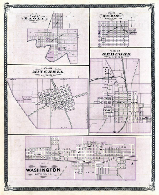 无人,竖图,地图,城镇,历史,古董,贝德福德,彩图,奥尔良