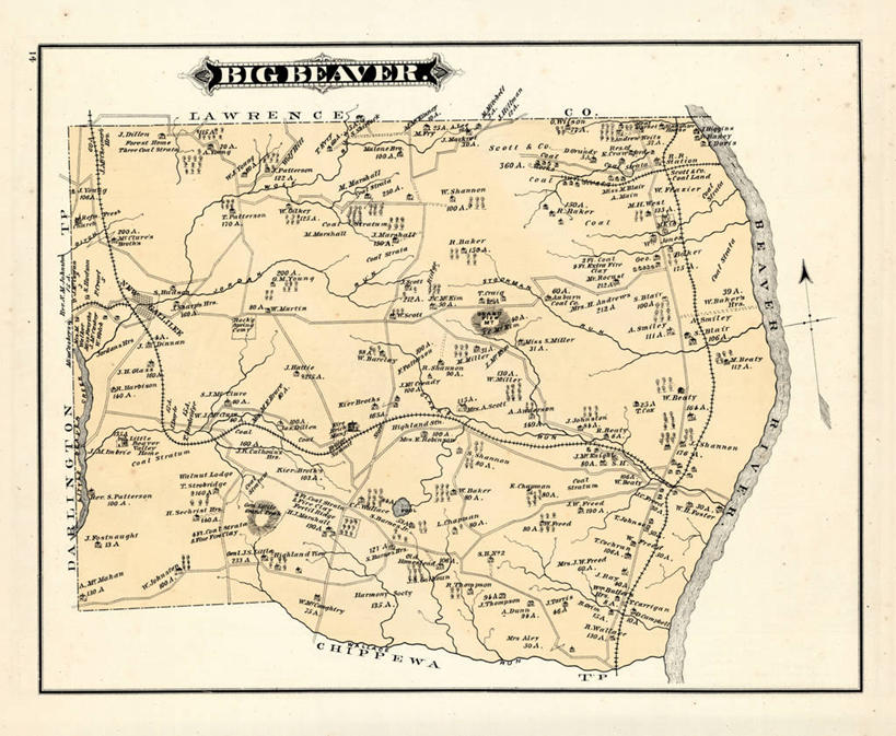 无人,横图,地图,历史,古董,宾夕法尼亚,彩图