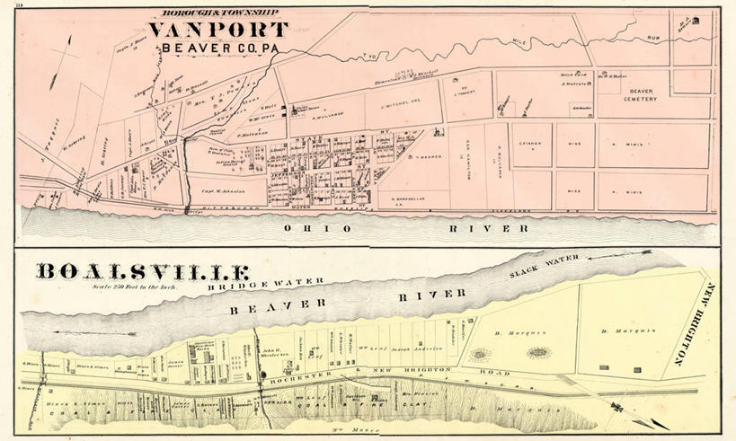 无人,横图,地图,历史,古董,宾夕法尼亚,彩图