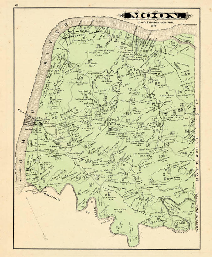 无人,竖图,地图,月亮,历史,古董,宾夕法尼亚,彩图