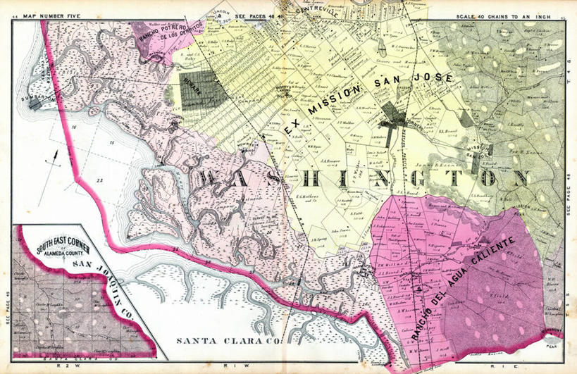 无人,横图,地图,历史,古董,加利福尼亚,阿拉米达县,彩图