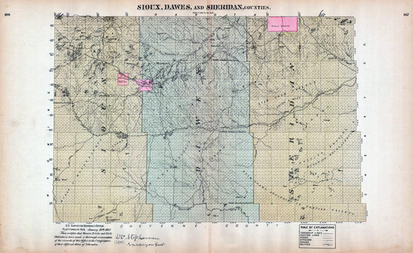 无人,横图,地图,历史,古董,内布拉斯加,彩图