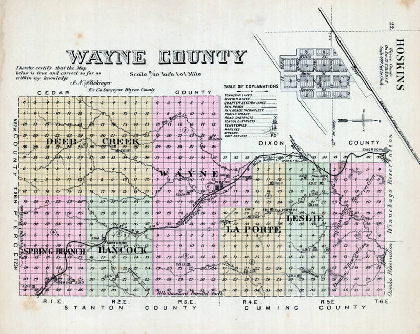 无人,横图,地图,历史,古董,内布拉斯加,彩图