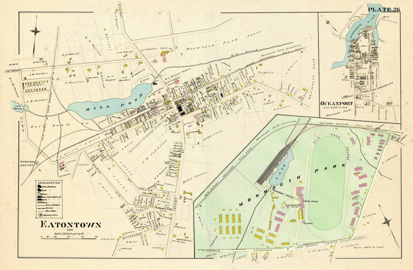 无人,横图,地图,历史,古董,新泽西,彩图
