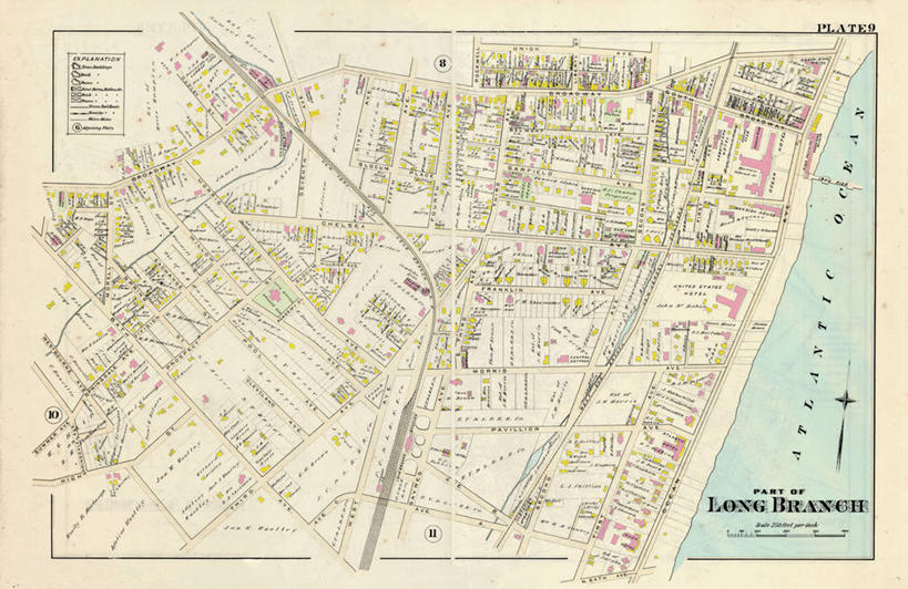 无人,横图,地图,历史,古董,新泽西,彩图