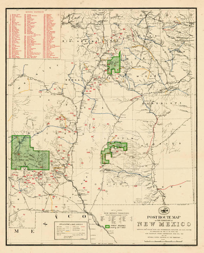 无人,竖图,地图,历史,古董,新墨西哥,彩图