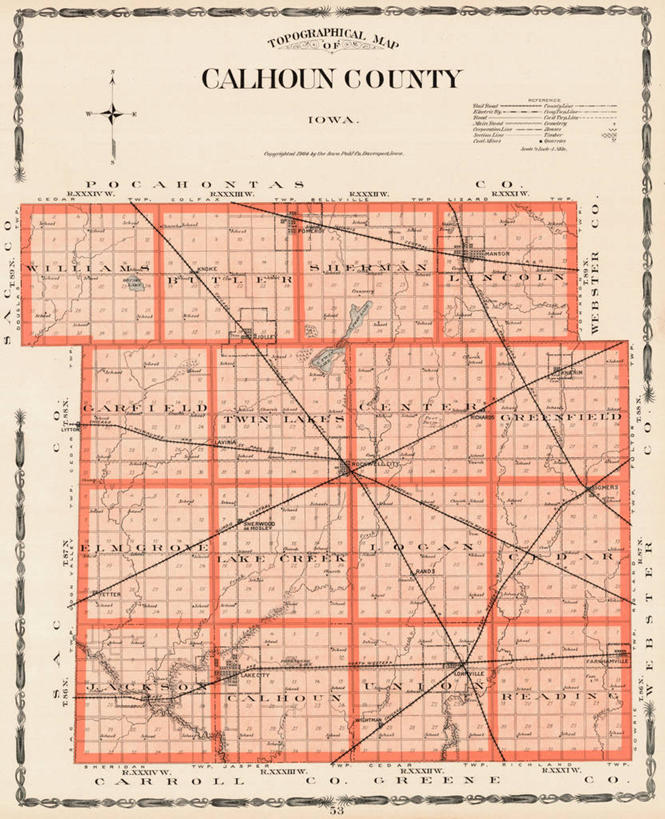 无人,竖图,地图,历史,古董,彩图,爱荷华