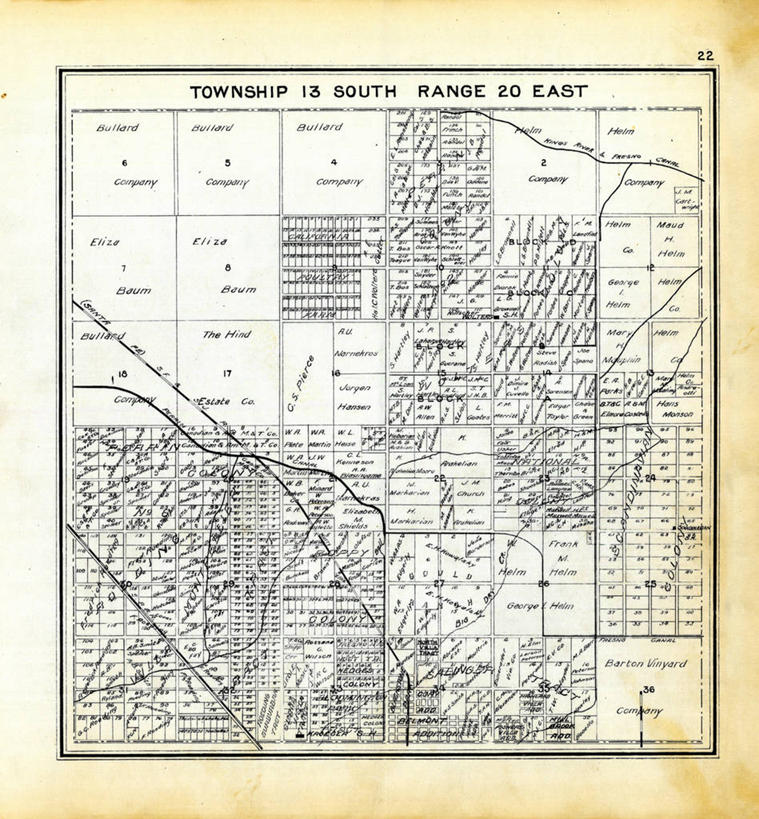 无人,竖图,地图,城镇,历史,古董,加利福尼亚,弗雷斯诺县,彩图