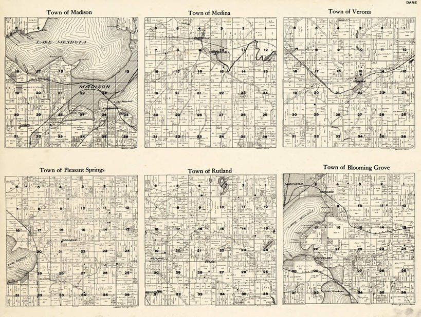 无人,横图,地图,历史,古董,威斯康星,麦迪逊,维罗纳,彩图