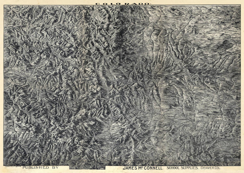无人,横图,地图,历史,古董,科罗拉多州,彩图