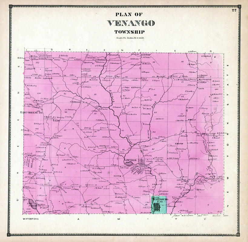 无人,横图,地图,正方形,历史,古董,宾夕法尼亚,彩图