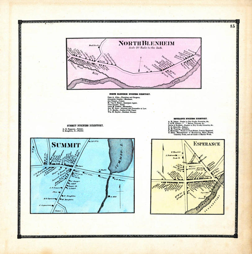 无人,竖图,地图,正方形,城镇,历史,古董,纽约州,彩图