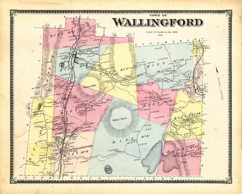 无人,横图,地图,美国,历史,古董,北美,北美洲,美洲,佛蒙特州,佛蒙特,绿岭之州,北亚美利加洲,亚美利加洲,彩图,美利坚合众国