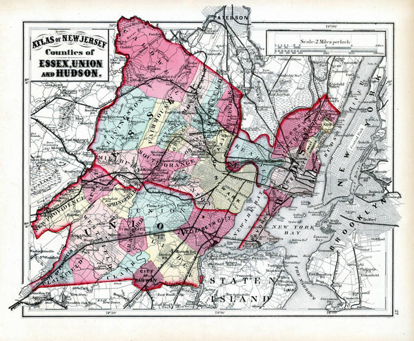无人,横图,地图,历史,古董,新泽西,彩图,哈德孙河
