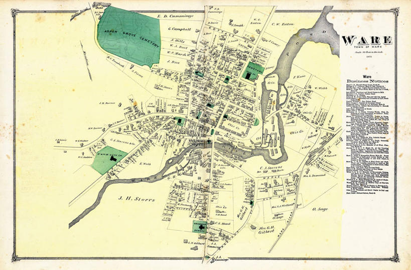 无人,横图,地图,历史,古董,马萨诸塞,彩图