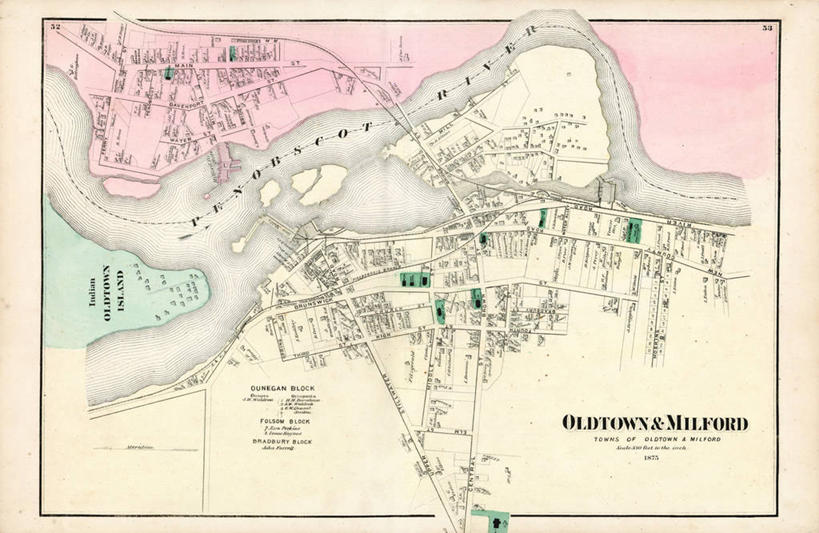 无人,横图,地图,历史,古董,缅因州,彩图