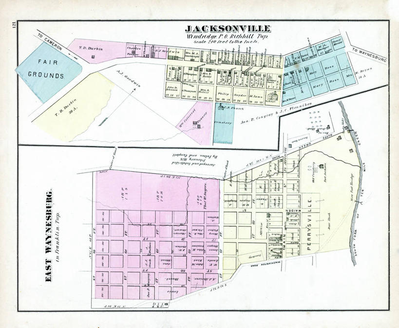 无人,横图,竖图,地图,城镇,历史,古董,杰克逊维尔,宾夕法尼亚,彩图