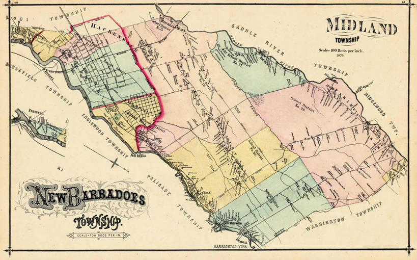 无人,横图,地图,历史,古董,新泽西,彩图