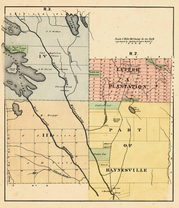 无人,竖图,地图,历史,古董,缅因州,彩图