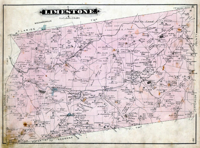 无人,横图,地图,城镇,历史,古董,宾夕法尼亚,石灰石,彩图