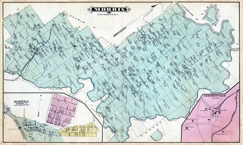 无人,横图,地图,城镇,历史,古董,宾夕法尼亚,莫里斯,彩图