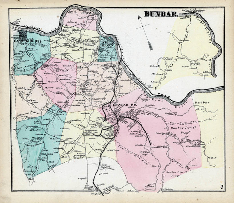 无人,横图,地图,城镇,历史,古董,宾夕法尼亚,新港,彩图