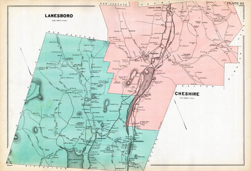 无人,横图,地图,历史,古董,马萨诸塞,柴郡,彩图