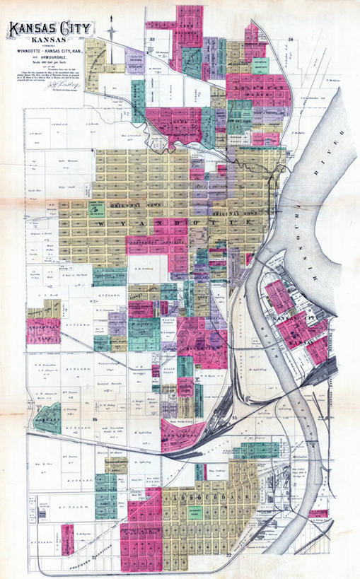 无人,竖图,地图,历史,古董,堪萨斯,彩图