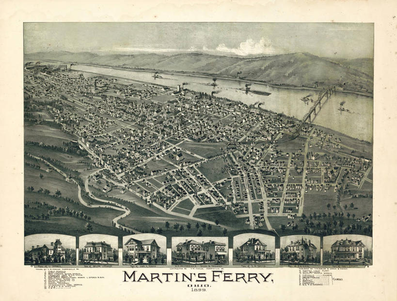 无人,横图,地图,历史,古董,俄亥俄州,彩图