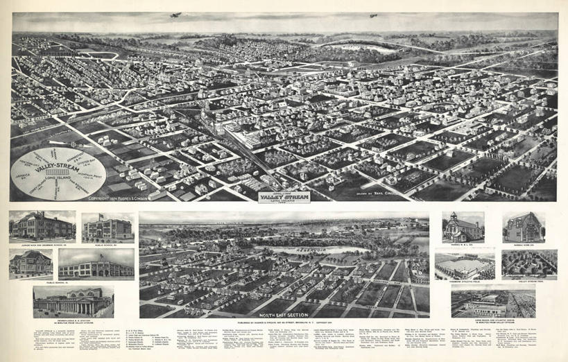 无人,横图,俯视,航拍,地图,历史,古董,鸟瞰,纽约州,彩图,高角度拍摄