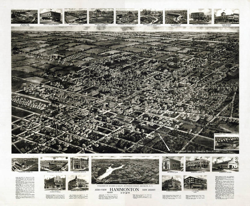 无人,横图,俯视,航拍,地图,历史,古董,鸟瞰,新泽西,彩图,高角度拍摄