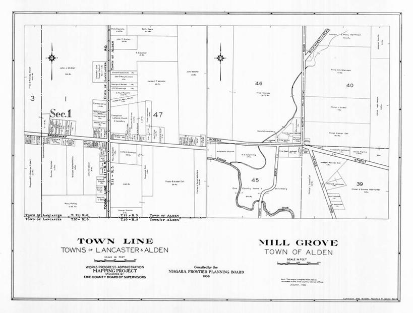 无人,横图,地图,城镇,历史,古董,纽约州,兰开斯特,彩图