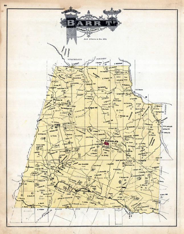 无人,竖图,地图,城镇,历史,古董,宾夕法尼亚,圣尼古拉斯,彩图