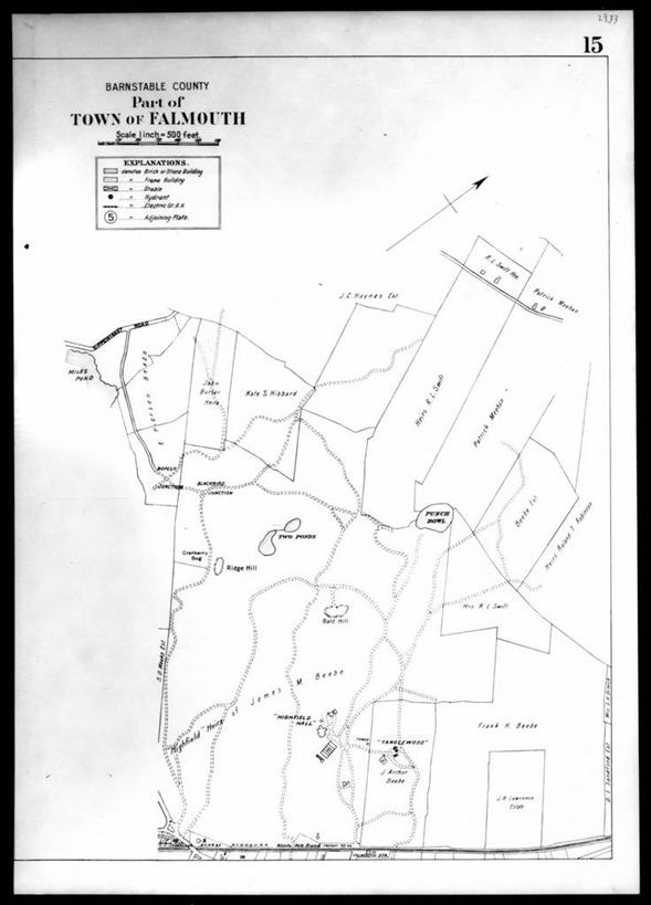 无人,竖图,地图,历史,古董,马萨诸塞,法尔茅斯,彩图