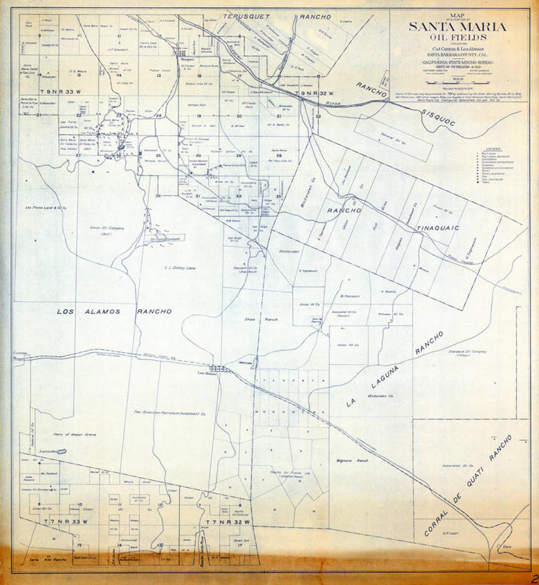 无人,竖图,地图,城镇,历史,古董,加利福尼亚,圣芭芭拉,彩图