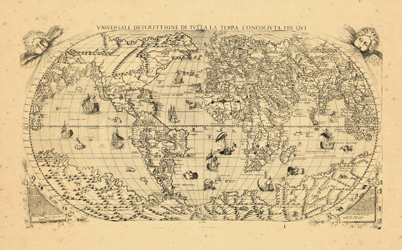 无人,横图,地图,世界地图,历史,古董,彩图,旅行