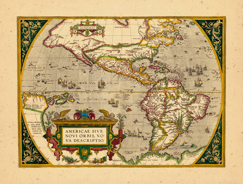 无人,横图,地图,历史,南美,古董,北美,彩图,旅行