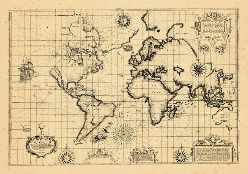 无人,横图,地图,世界地图,历史,古董,彩图,旅行