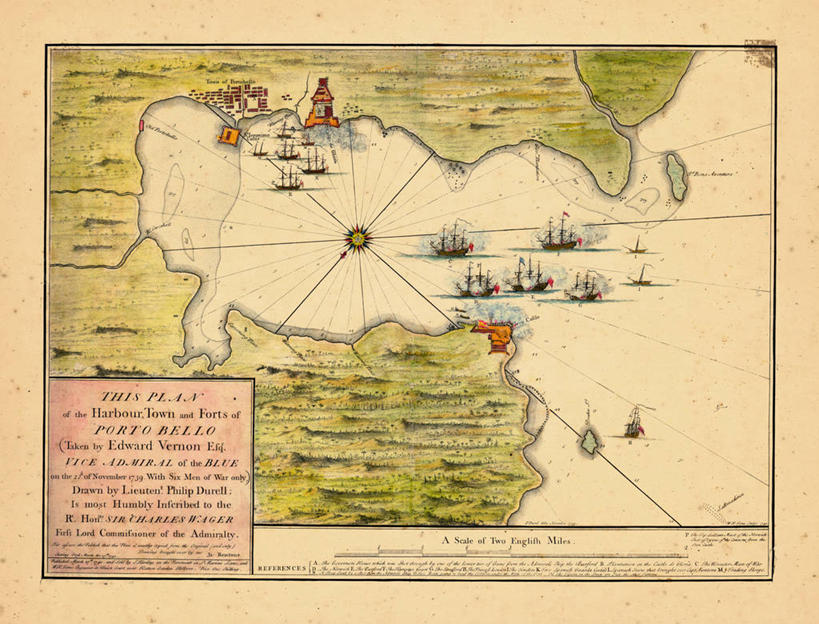 无人,横图,地图,巴拿马,历史,古董,中美洲,彩图