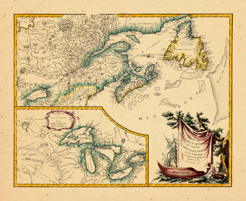 无人,横图,地图,历史,古董,北美,新斯科舍,爱德华王子岛,彩图,纽宾士域