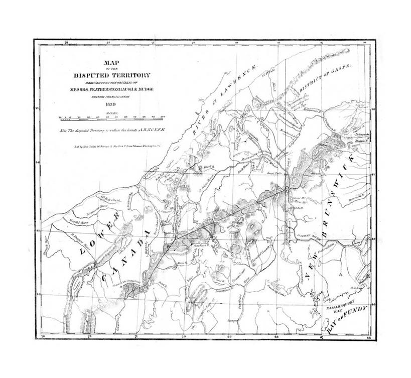 无人,横图,地图,历史,古董,北美,缅因州,魁北克,彩图,纽宾士域