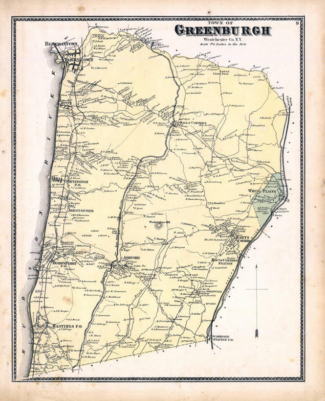 无人,竖图,地图,历史,古董,纽约州,黑斯廷斯,彩图,地图学