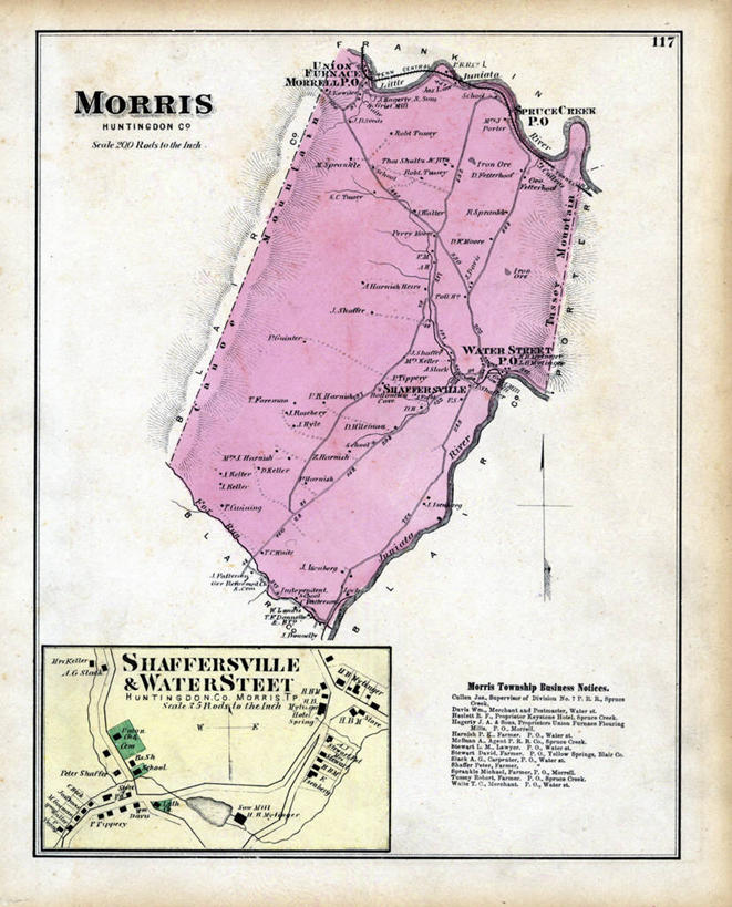 无人,竖图,地图,城镇,历史,古董,宾夕法尼亚,莫里斯,彩图,地图学