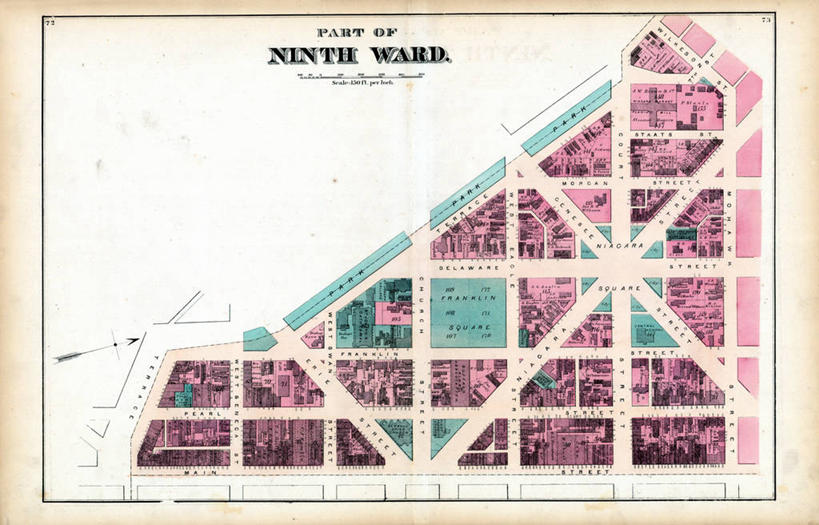 无人,教堂,横图,地图,城镇,历史,古董,纽约州,彩图,地图学