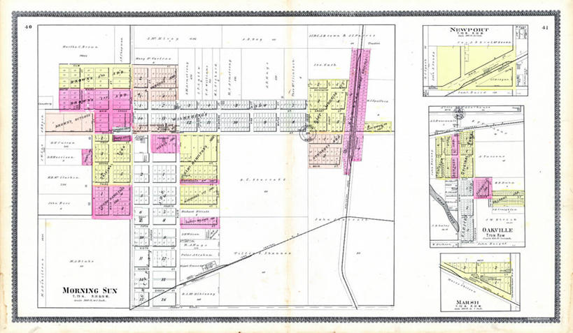 无人,横图,地图,城镇,黎明,历史,古董,沼泽,彩图,地图学,爱荷华