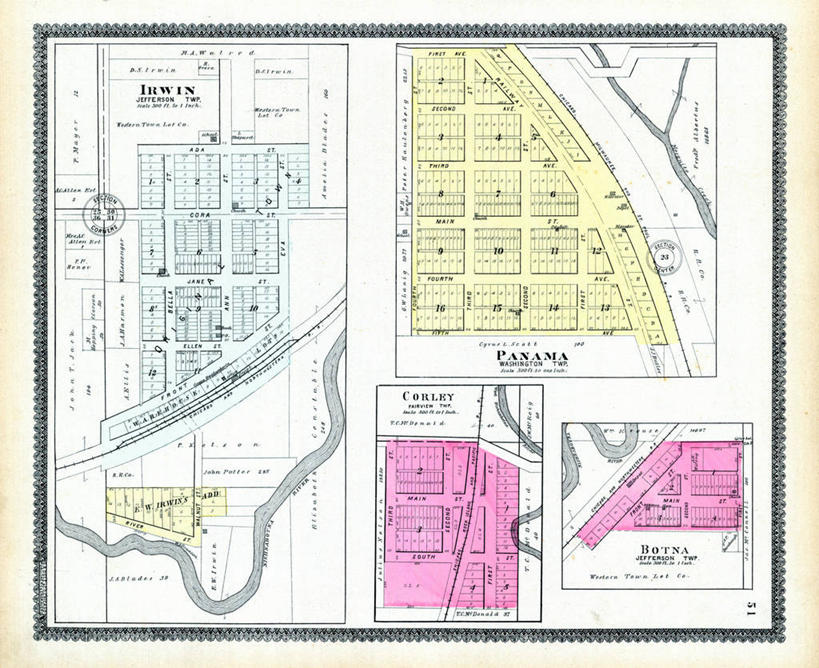 无人,横图,地图,巴拿马,城镇,历史,古董,彩图,地图学,爱荷华