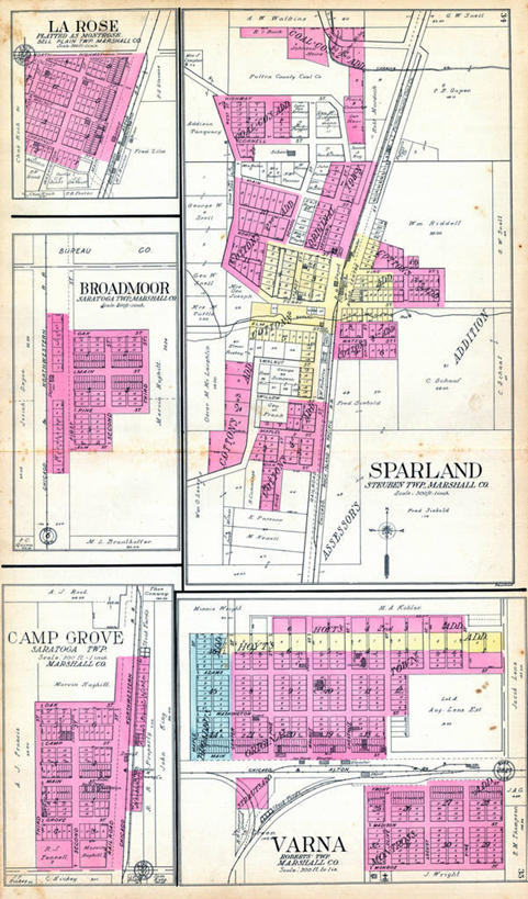 无人,竖图,地图,城镇,历史,古董,伊利诺斯州,瓦尔纳,彩图,地图学